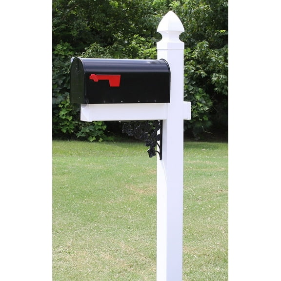 The Pocono Vinyl / PVC Mailbox Post (Includes Mailbox)