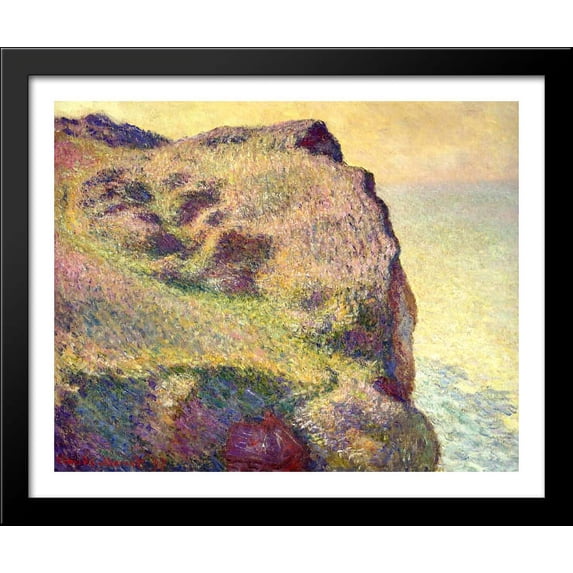 The Pointe du Petit Ailly 34x28 Large Black Wood Framed Print Art by Claude Monet