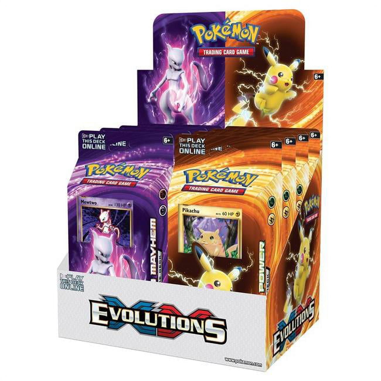  Pokemon Mewtwo & Pikachu XY Evolutions TCG Card Game Decks - 60  Cards Each : Toys & Games