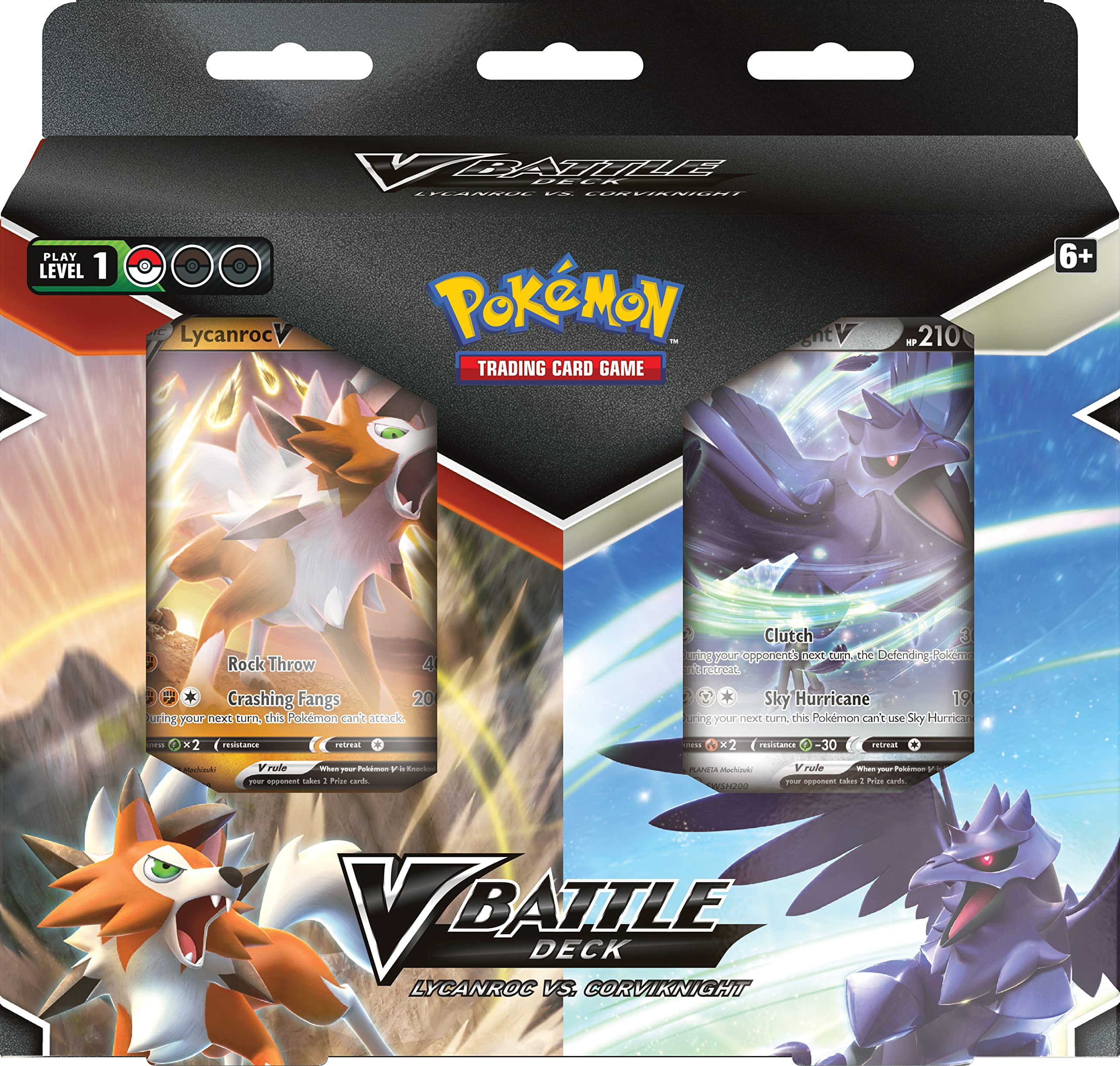 The Pokemon PKU80957 Pokemon V Battle Deck Lycanroc & Corviknight Card Game