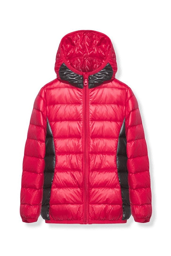 DOWN Puffer Jacket 2-Tone Red/Black Size 2T