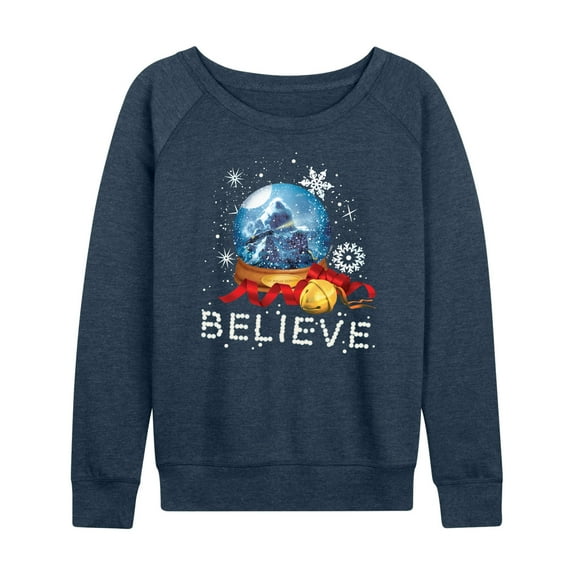 The Polar Express - Believe Snowglobe - Women's French Terry Pullover Long Sleeve Shirts