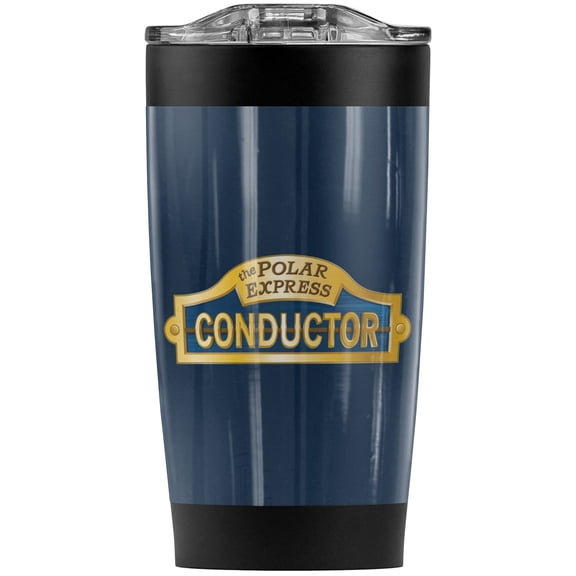 The Polar Express/Conductor Stainless Steel Tumbler 20 oz Coffee Travel Mug/Cup, Vacuum Insulated & Double Wall with Leakproof Sliding Lid | Great for Hot Drinks and Cold Beverages