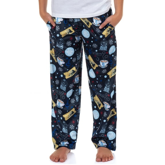 The Polar Express Pajamas Kids Hot Coco Golden Ticket Lounge Bottoms PJ Pants