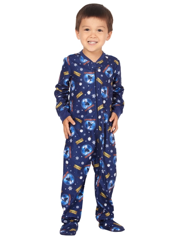The Polar Express Toddler Kids' Believe Holiday Movie Christmas One-Piece Footed Pajama Sleeper For Boys Girls