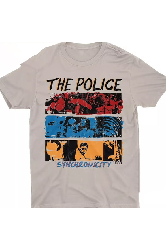 The Police 1983 Synchronicity Tour Gift For Fans Unisex S-5XL Tshirt, S, SPORT GREY
