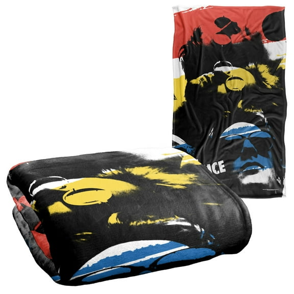 The Police Blanket, 36"x58" Stripes and Heads Silky Touch Super Soft Throw Blanket