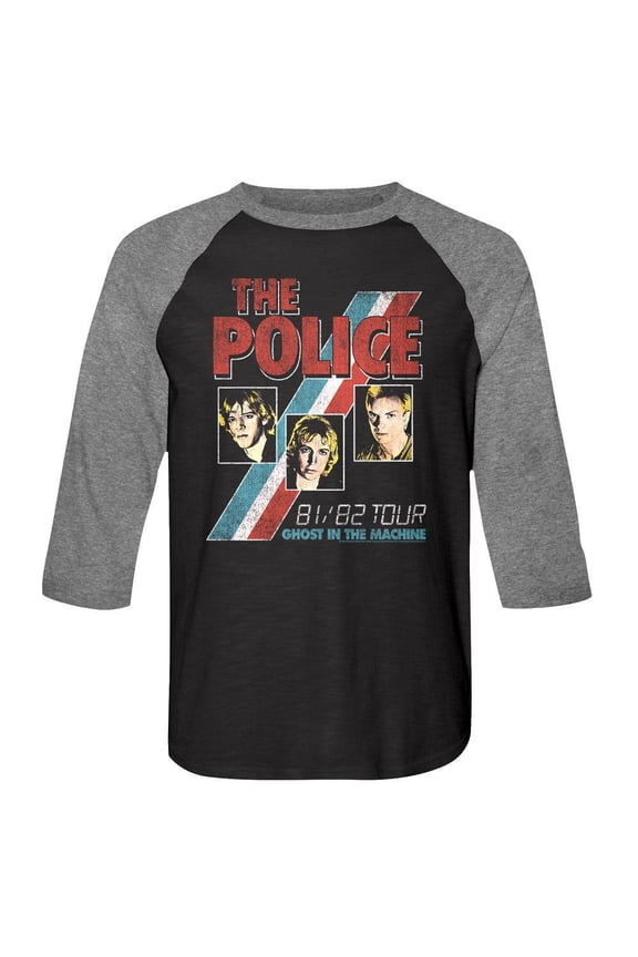 The Police Ghost In The Machine Adult Raglan Baseball T-Shirt
