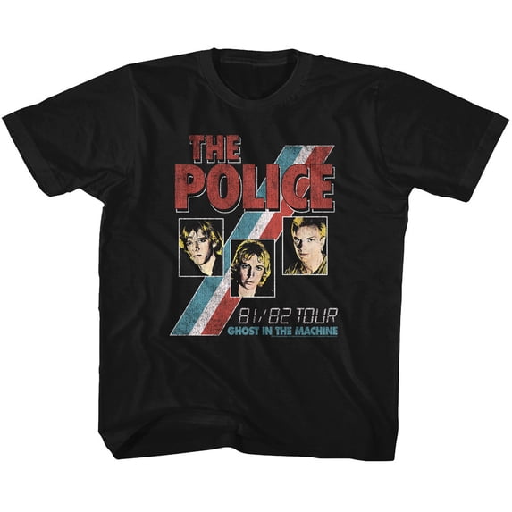 The Police Ghost In The Machine Black Youth T-Shirt