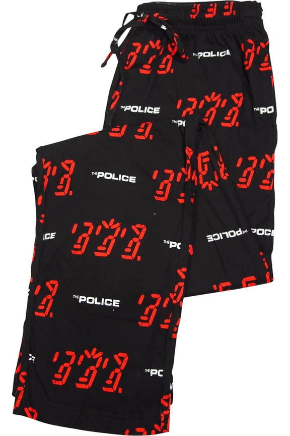 - Mens Ghost In The Machine Album Cover Knit Sleep Lounge Pant 39481-Small (Black)
