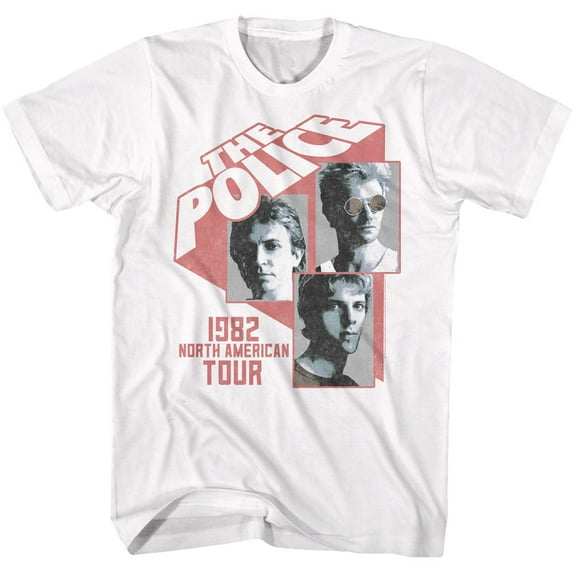 The Police NA Tour White Adult T-Shirt