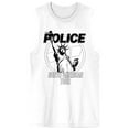 thumbnail image 1 of The Police North American Tour Crew Neck Sleeveless Men's White Tank Top-Small, 1 of 3