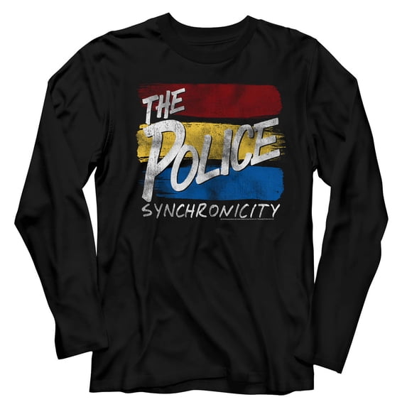 The Police Synchronicitynicity Black Adult Long Sleeve T-Shirt
