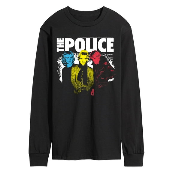 The Police - The Police Color Pop - Men's Long Sleeve Graphic T-Shirt