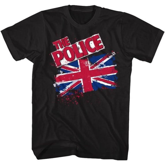 The Police Union Jack Black Adult T-Shirt 5Xl