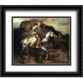 thumbnail image 1 of The Polish Rider 2x Matted 32x28 Large Black Ornate Framed Art Print by Rembrandt, 1 of 2