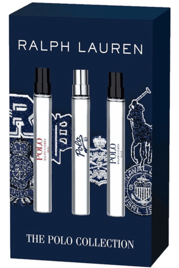 The Polo Collection Ralph Lauren Mini Set for Men: 3 x 0.34 Eau De Toilette Spray: Polo Red | Polo Blue | Polo 67