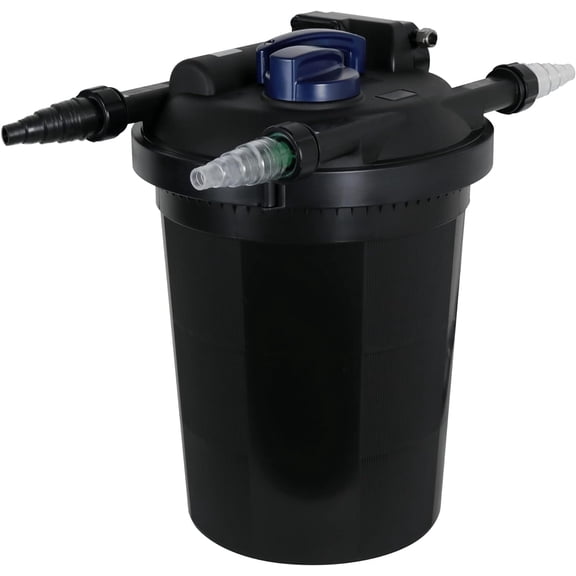 The Pond Guy AllClear G2 Bio Pressure Filter & Ultraviolet Light Clarifier with Backflush System, Pressurized External UVC Biological & Mechanical Filtration, Koi Fish Water Garden, All Clear 3500