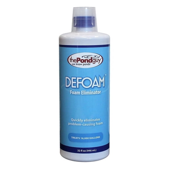 The Pond Guy Defoam, Natural Defoamer, Rid Unsightly Foam Fast, Reduce Foaming & Increase Water Quality, Safe for Fish - 32 Ounces