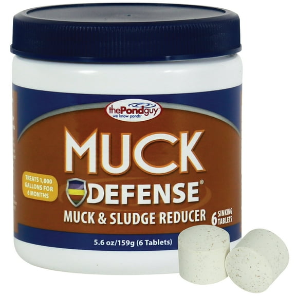 The Pond Guy Muck Defense, Natural Sludge Control Treatment, 6 Tablets