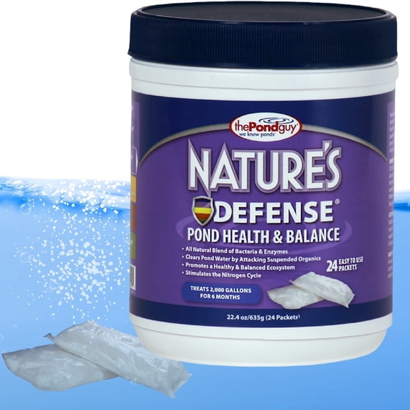 The Pond Guy Nature's Defense Water Garden Beneficial Bacteria Treatment, 24 Packets 