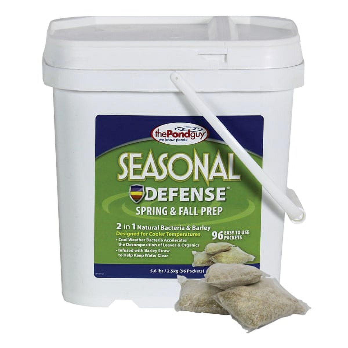 CrystalClear Spring & Fall Pond Prep - Cold Water Bacteria With Barley - 12 Packets (Treats Up To 12,000 Gallons)