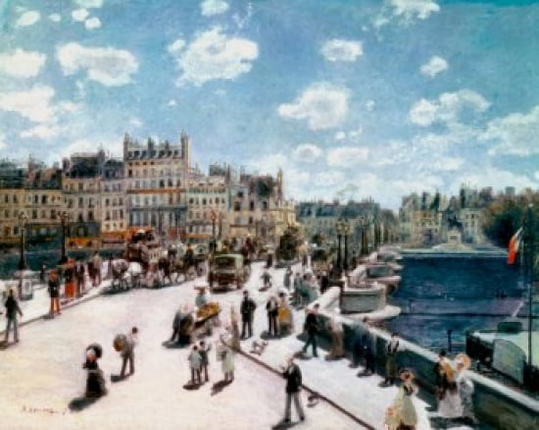 The Pont Neuf Paris 1872 Pierre-Auguste Renoir (1841-1919French) Oil on canvas National Gallery London Canvas Art - Pierre Auguste Renoir (18 x 24)