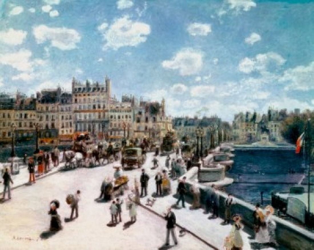 The Pont Neuf Paris 1872 Pierre-Auguste Renoir (1841-1919French) Oil on canvas National Gallery London Canvas Art - Pierre Auguste Renoir (24 x 36)