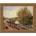 thumbnail image 1 of The Pont Royal, Grey Weather, Afternoon, Spring 20x20 Gold Ornate Wood Framed Canvas Art by Pissarro, Camille, 1 of 2