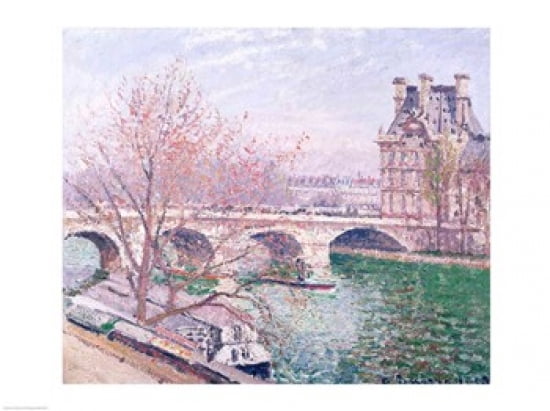 The Pont-Royal and the Pavillon de Flore 1903 Canvas Art - Camille Pissarro (24 x 18)