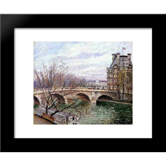 The Pont Royal and the Pavillon de Flore 20x24 Framed Art Print by Pissarro, ...