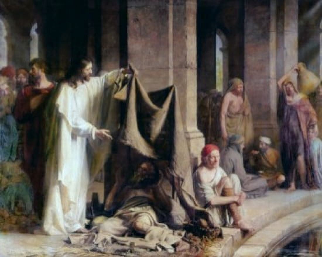 The Pool Of Bethesda Carl Heinrich Bloch (1834-1890Danish) Museum of Art Brigham Young University Utah USA Canvas Art - Carl Heinrich Bloch (24 x 36)