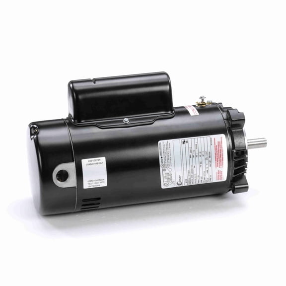 The Pool Supply Shop 1.5 HP Black and Silver Key Shaft Pool Pump Motor, 1.3 SF