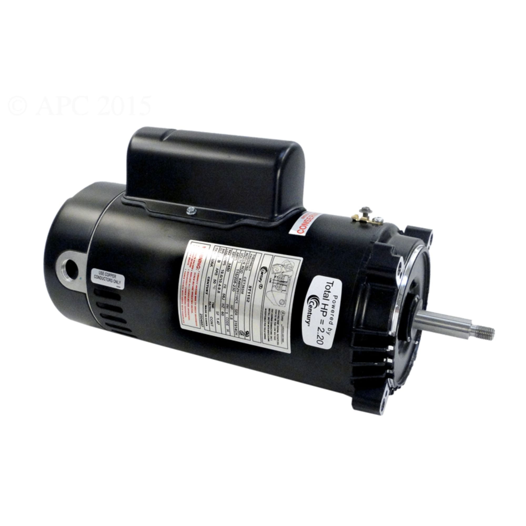 The Pool Supply Shop 2 HP Thread Shaft Full Rated Pool Pump Motor, 1.30 ...