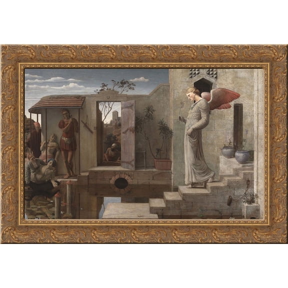 The Pool of Bethesda 24x18 Gold Ornate Wood Framed Canvas Art by Robert Bateman