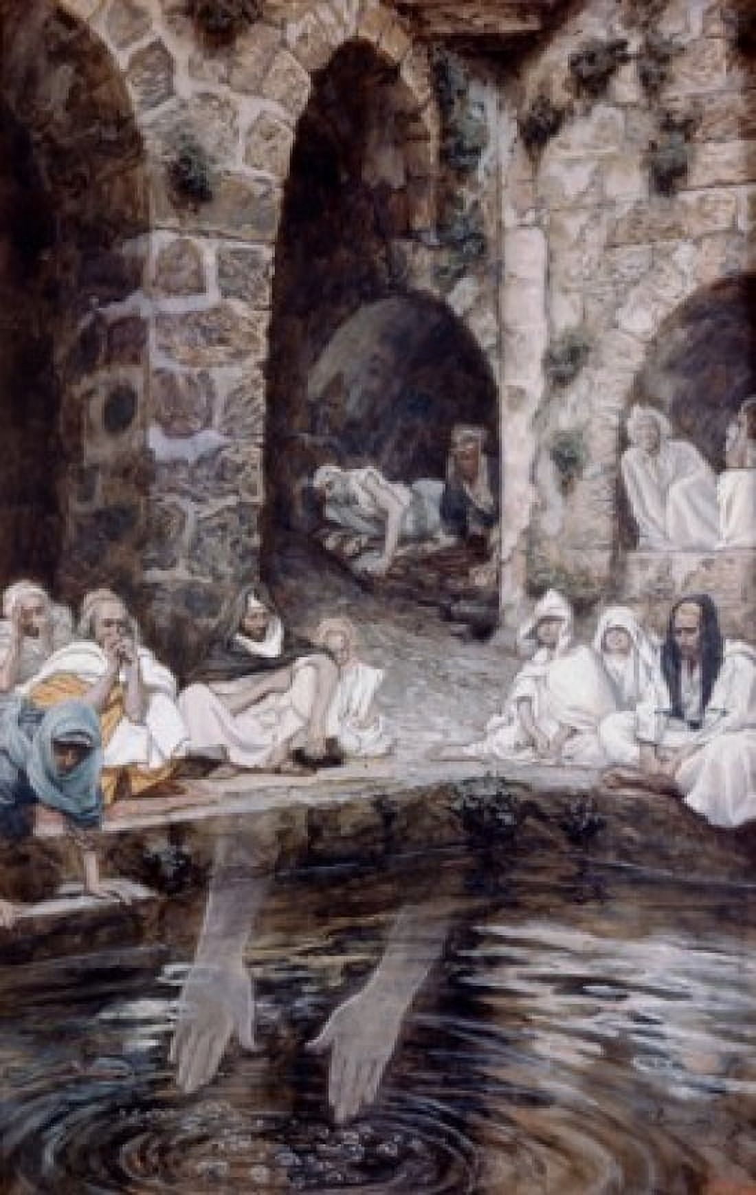 The Pool of Bethesda James Tissot (1836-1902 French) Canvas Art - James Tissot (18 x 24)