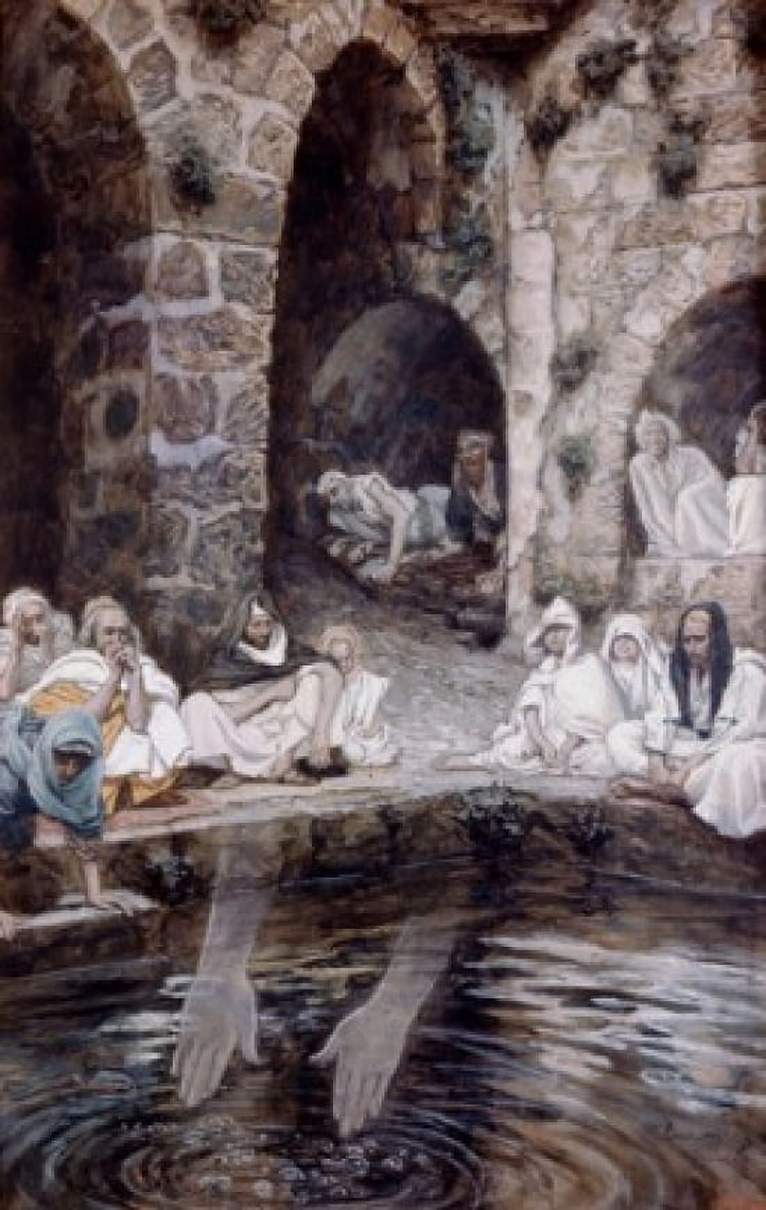 The Pool of Bethesda James Tissot (1836-1902 French) Canvas Art - James Tissot (24 x 36)