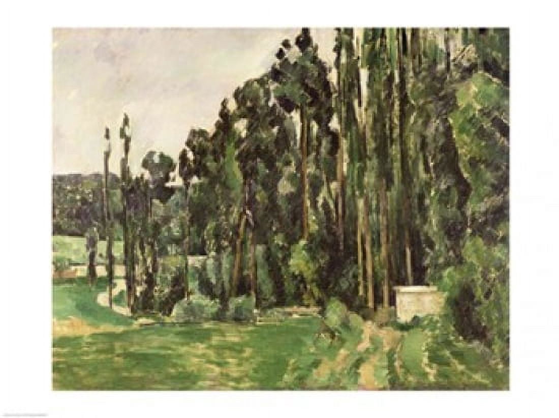 The Poplars Canvas Art - Paul Cezanne (24 x 18)