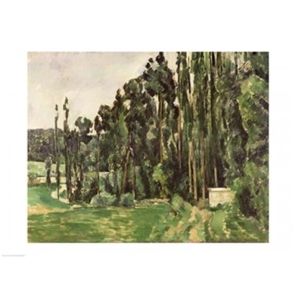 The Poplars Poster Print by Paul Cezanne - 36 x 24 in. - Large