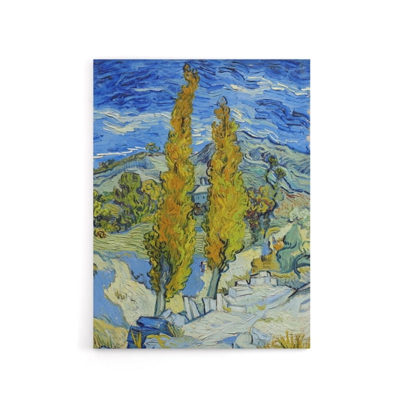 The Poplars at Saint Remy Van Gogh Vintage Canvas Wall Art 18X24"