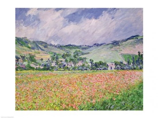 The Poppy Field near Giverny 1885 Canvas Art - Claude Monet (24 x 18)