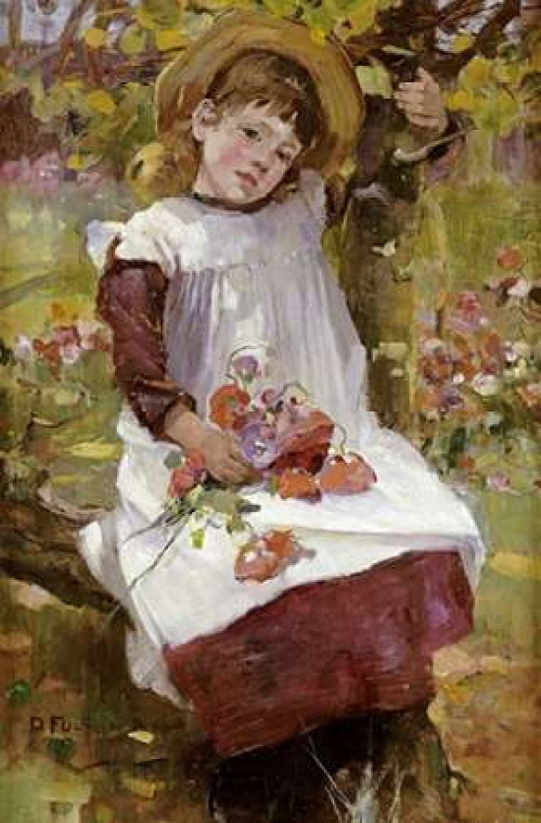 The Poppy Gatherer Canvas Art - David Fulton (24 x 36)