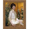 thumbnail image 1 of The Poppy Screen 24x20 Gold Ornate Wood Framed Canvas Art by Lilla Cabot Perry, 1 of 2
