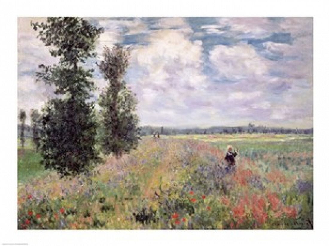 The Poppy field Canvas Art - Claude Monet (24 x 18)