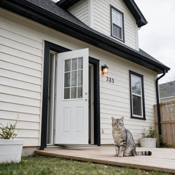 The Porch 32 x 80 In. Fiberglass Entry Door Slab, Contemporary 9-Lite Low-E Glass Front Door, Left Hand Inswing, White Finish