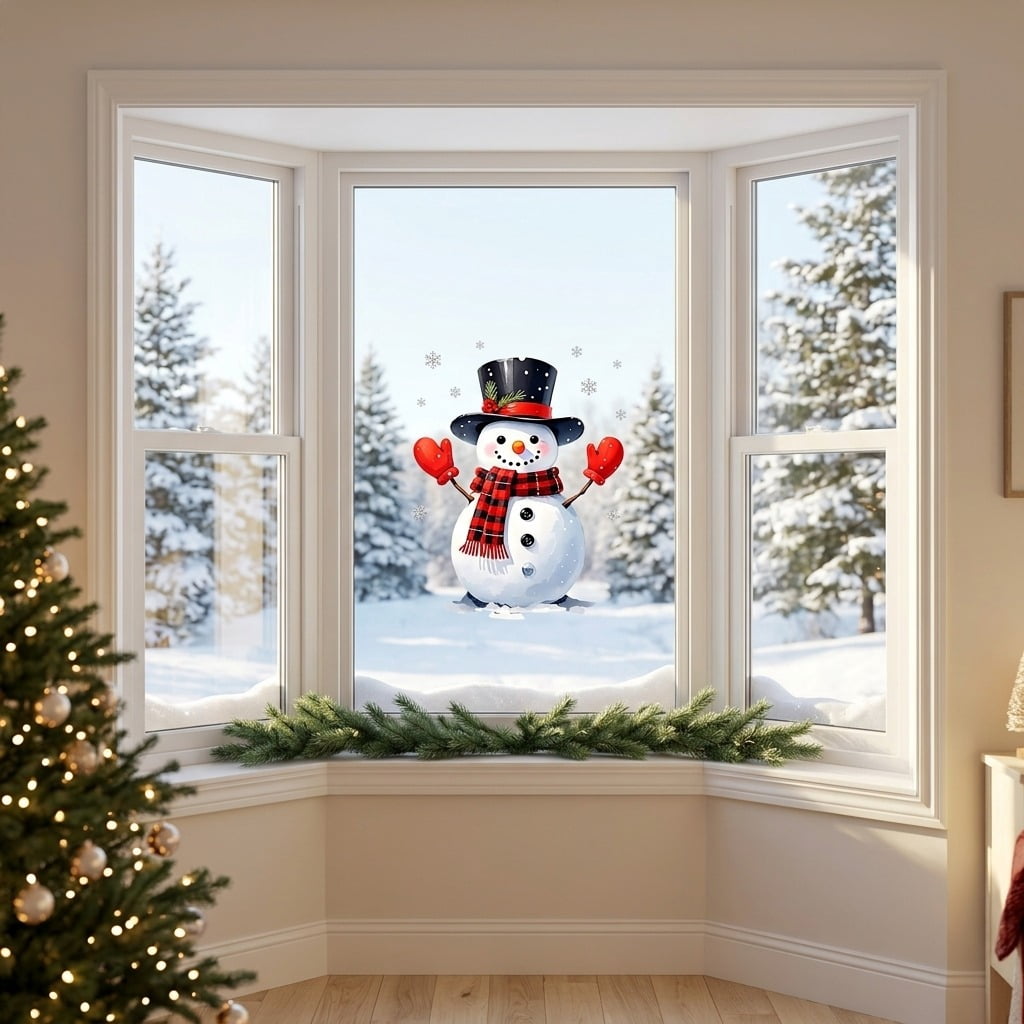 The Porch Window Finally Has a Tenant — Christmas Window Clings, Top ...