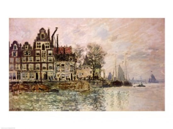 The Port of Amsterdam Canvas Art - Claude Monet (24 x 18)
