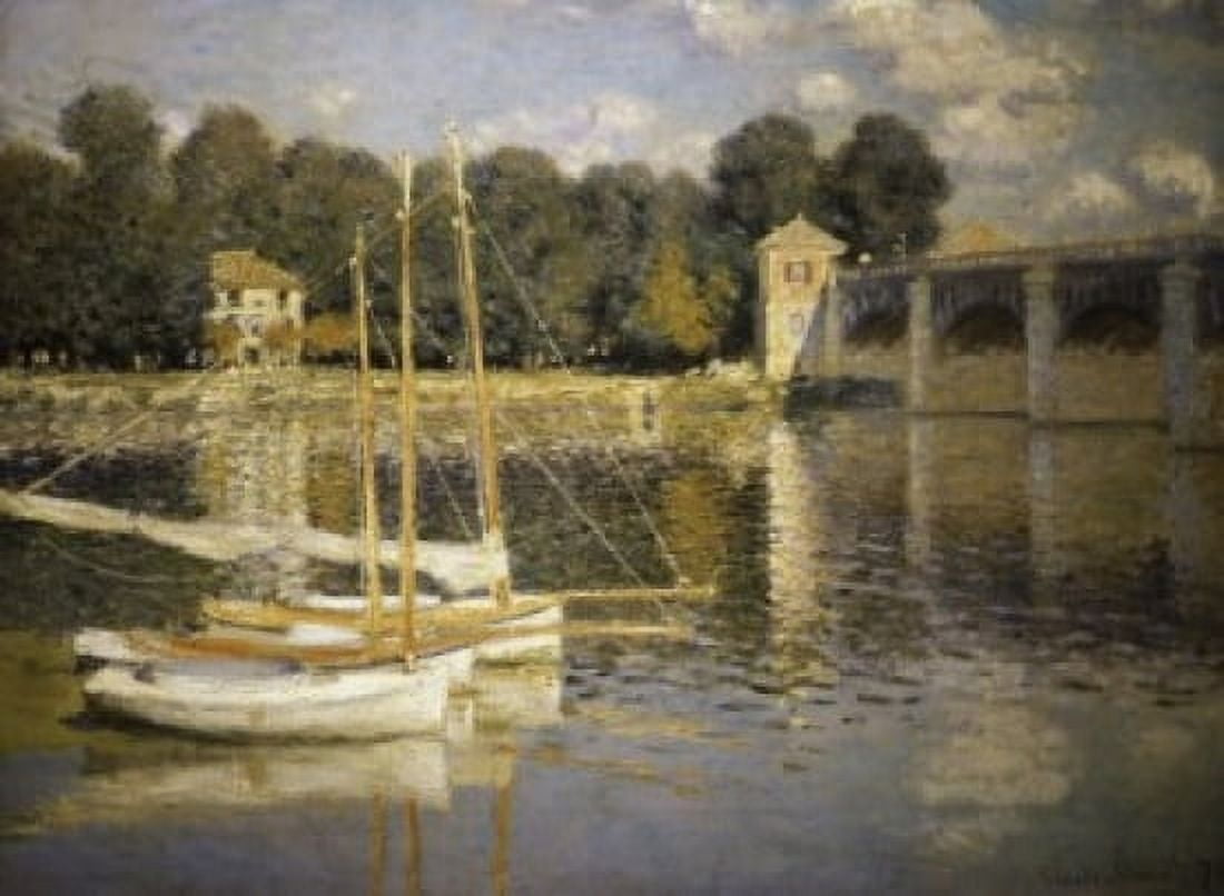 The Port of Argenteuil Claude Monet (1840-1926 French) Jeu de Paume Louvre Paris Canvas Art - Claude Monet (24 x 36)