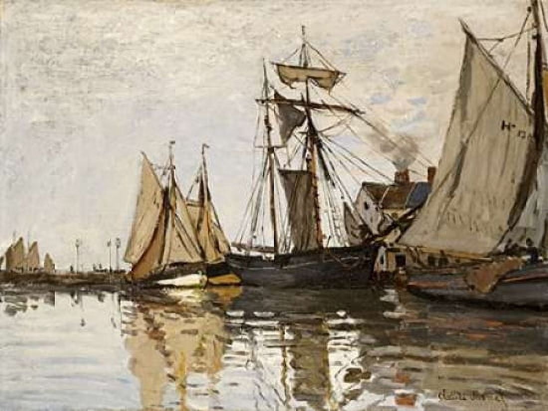 The Port of Honfleur Canvas Art - Claude Monet (18 x 24)