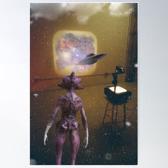 The Portal Projector Poster Wall Art, Modern Wall Decor For Living Room Bedroom, 12x18 UNFRAMED